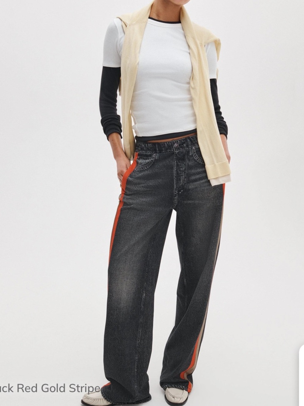 Rag & Bone Miramar Sport Stripe Track Pants Cotton Terry - Picture 4 of 12